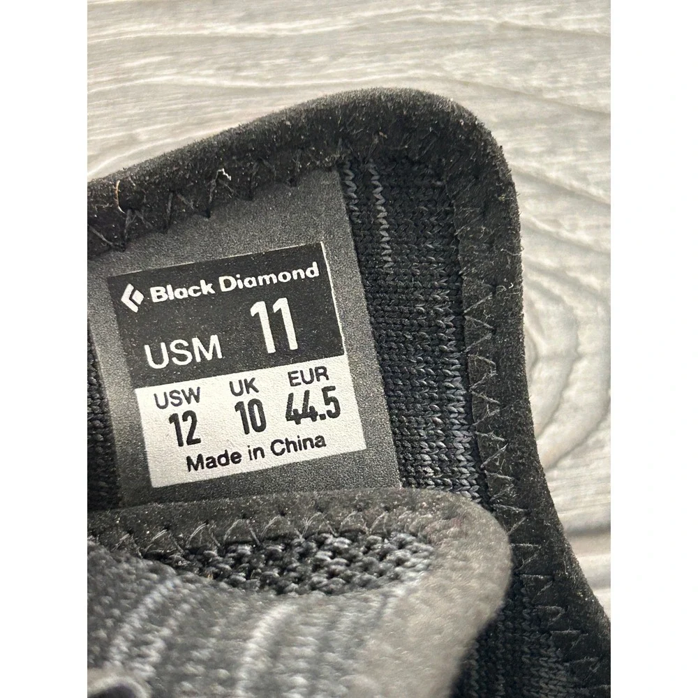 Black Diamond Momentum Climbing Shoes Mens 11 Womens 12 Black Gray Blue Velcro